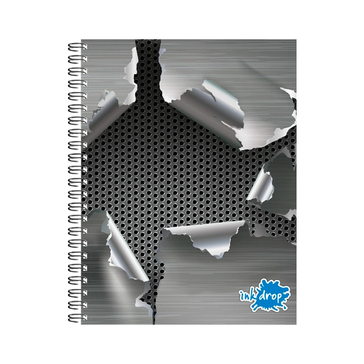 Cuaderno con Espiral Universitario A4 Inkdrop Metal Tapa Dura 22x29 100 Hojas Rayadas Art.57229